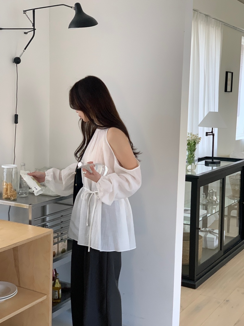 FRILL-T東大門實拍女士新品25春夏人氣推薦時尚襯衫蕾絲衫FRILL-T襯衫/蕾絲衫