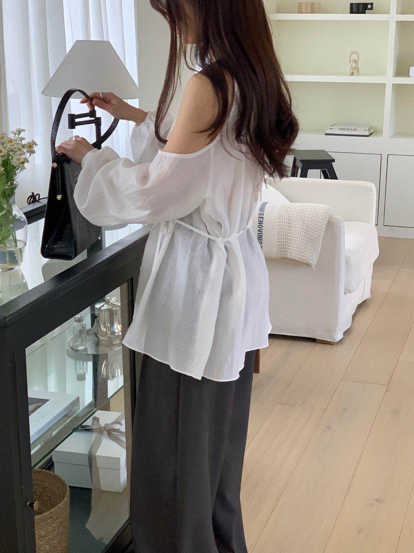 FRILL-T東大門實拍女士新品25春夏人氣推薦時尚襯衫蕾絲衫FRILL-T襯衫/蕾絲衫