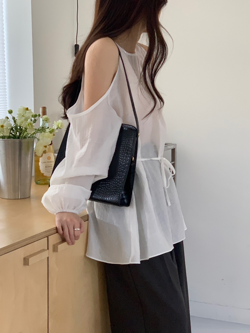 FRILL-T東大門實拍女士新品25春夏人氣推薦時尚襯衫蕾絲衫FRILL-T襯衫/蕾絲衫