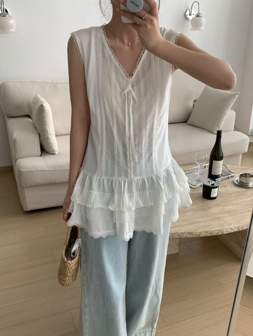 CRONG韓國代購女士新品熱賣休閑推薦25春夏時尚人氣連衣裙蕾絲CRONG連衣裙