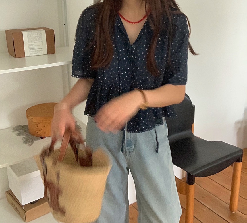 FRILL-T韓國直郵女裝新品休閑人氣推薦職業熱賣襯衫蕾絲衫FRILL-T襯衫/蕾絲衫