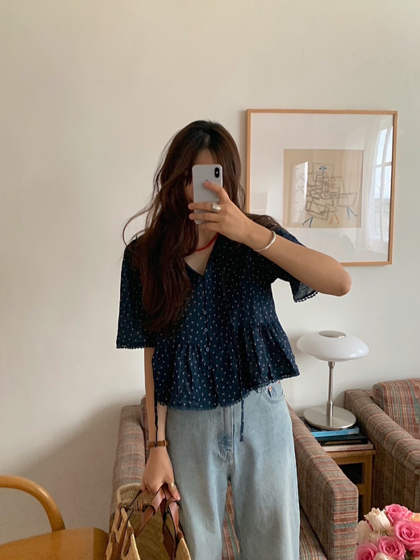 FRILL-T韓國直郵女裝新品休閑人氣推薦職業熱賣襯衫蕾絲衫FRILL-T襯衫/蕾絲衫