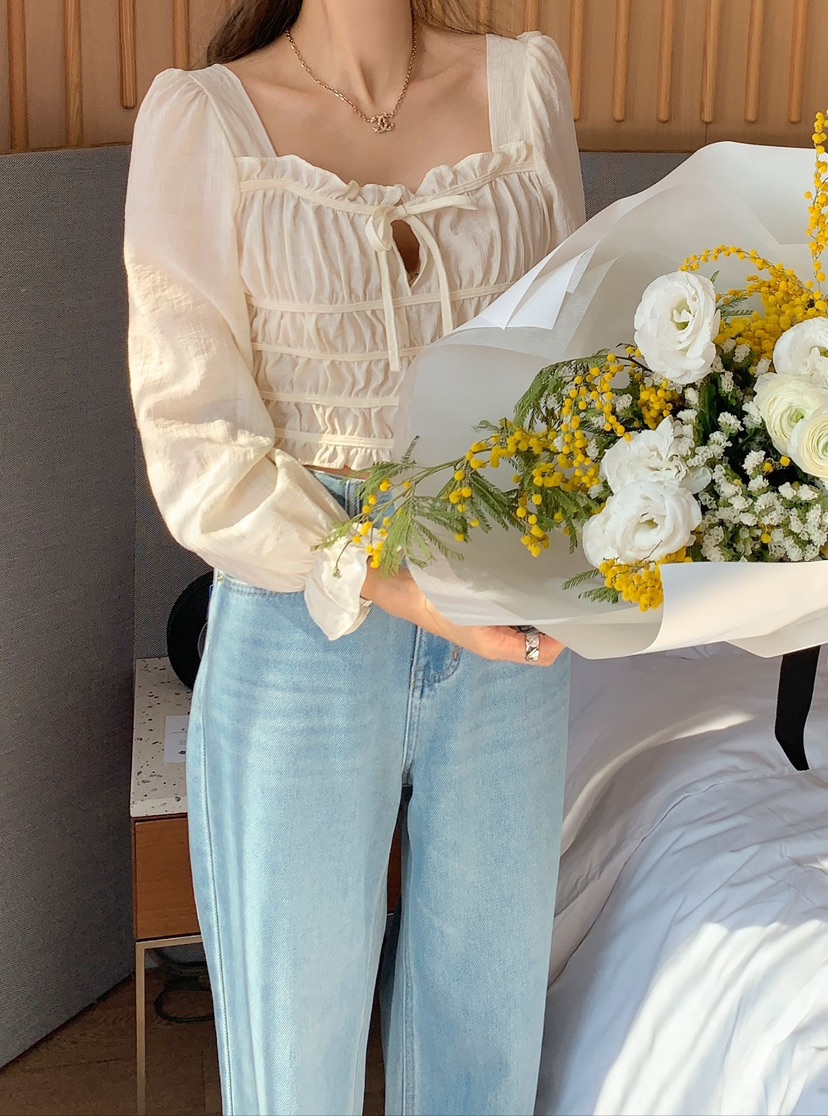 CRONG東大門代購女士新品休閑職業時尚熱賣推薦人氣襯衫蕾絲衫CRONG襯衫/蕾絲衫