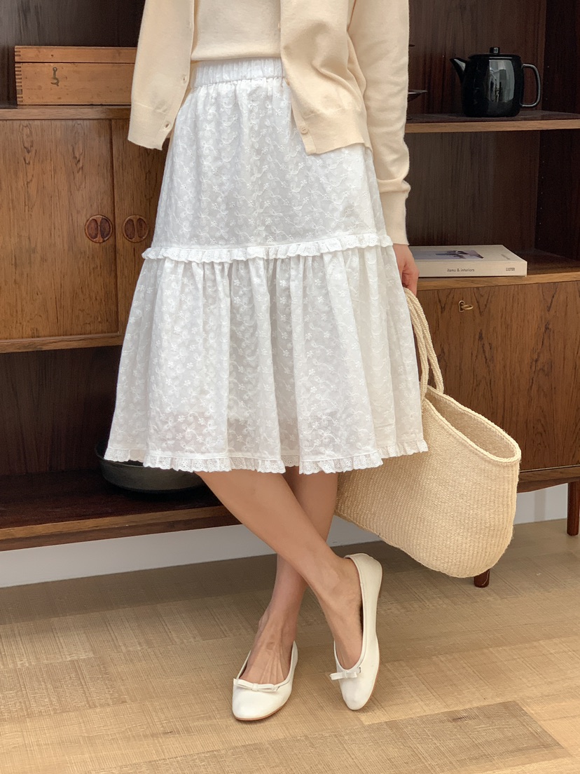FRILL-T東大門實拍女士新款熱賣休閑真品半身裙中短裙荷葉邊FRILL-T半身裙/中短裙