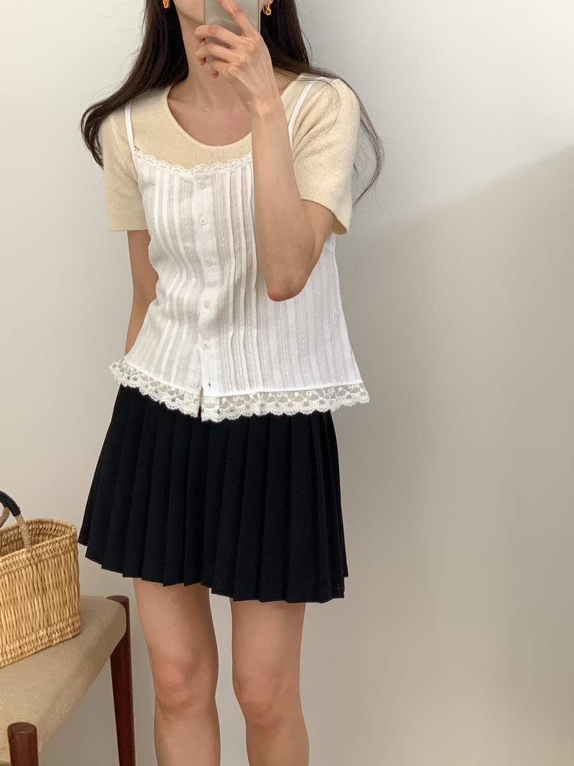 FRILL-T東大門直郵女士新款真品休閑職業人氣時尚吊帶背心FRILL-T吊帶/背心