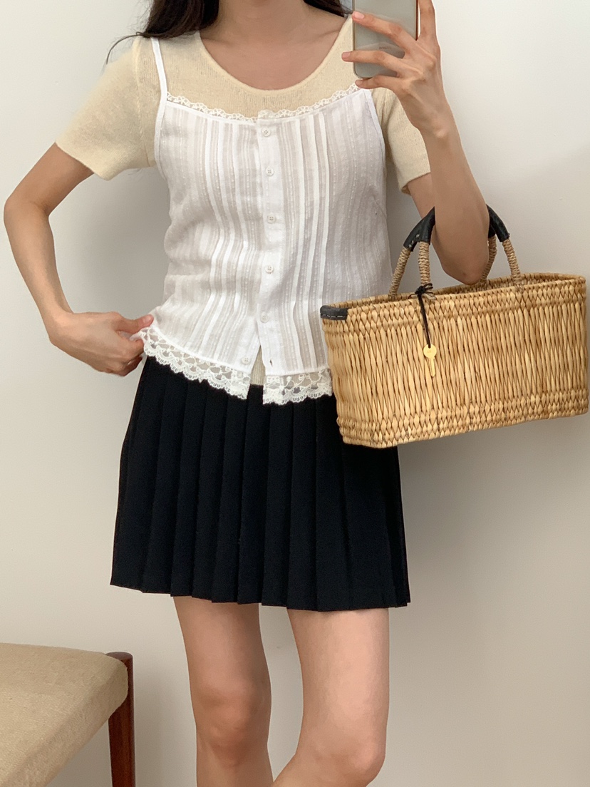FRILL-T東大門直郵女士新款真品休閑職業人氣時尚吊帶背心FRILL-T吊帶/背心