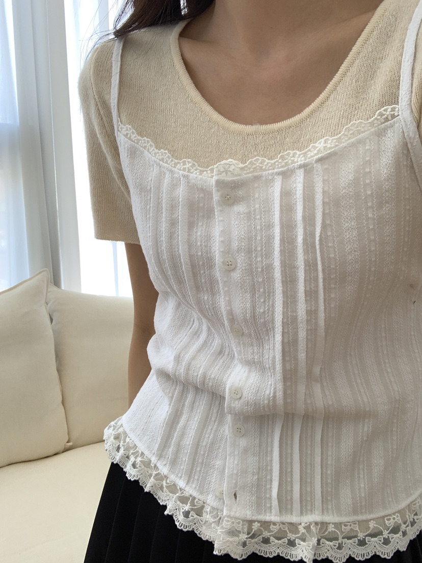 FRILL-T東大門直郵女士新款真品休閑職業人氣時尚吊帶背心FRILL-T吊帶/背心