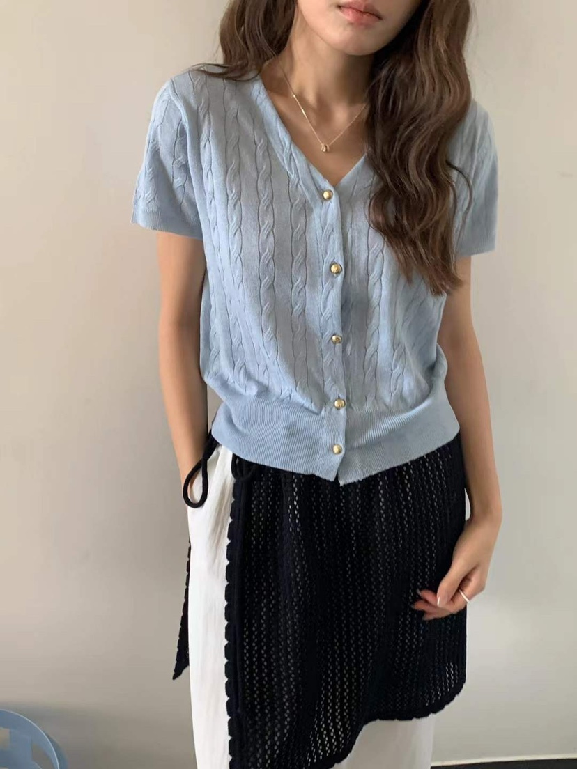 CRONG東大門實拍女裝新款25春夏推薦職業時尚休閑人氣針織衫CRONG針織衫圖色2