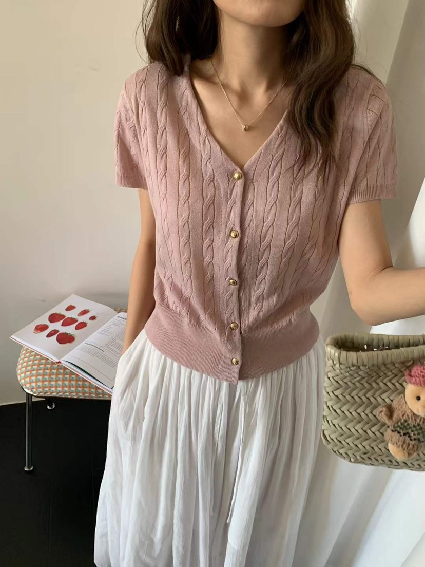 CRONG東大門實拍女裝新款25春夏推薦職業時尚休閑人氣針織衫CRONG針織衫圖色4