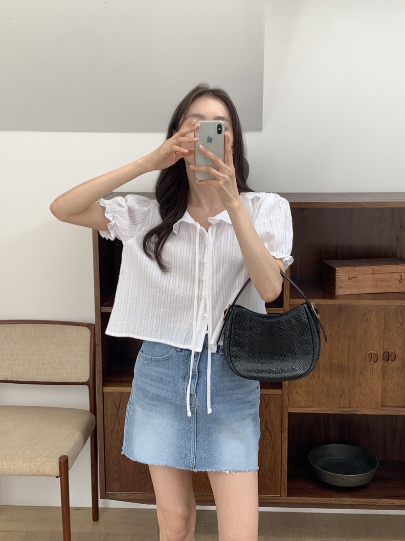 FRILL-T韓國代購女士新款職業休閑熱賣時尚襯衫蕾絲衫蕾絲FRILL-T襯衫/蕾絲衫