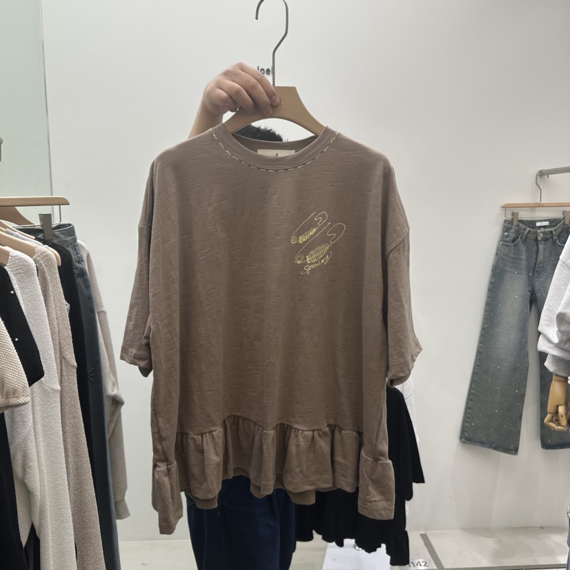 JOEL韓國直郵㊣女裝新品時尚熱賣人氣25春夏休閑職業推薦T恤JOELT恤圖色3