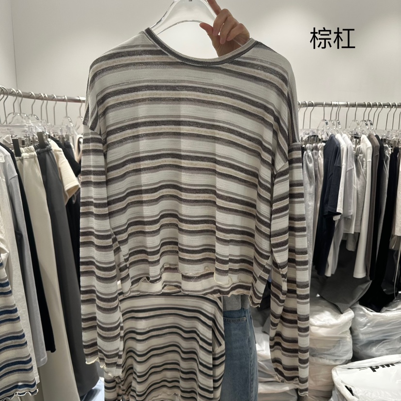 STORIES韓國直郵㊣東大門實拍女裝新品25春夏人氣職業長袖T恤STORIES長袖T恤圖色2