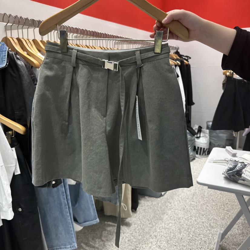 ATPZ韓國㊣直郵東大門代購女裝新品時尚休閑推薦短褲含腰帶ATTENTION PLEAES短褲圖色2