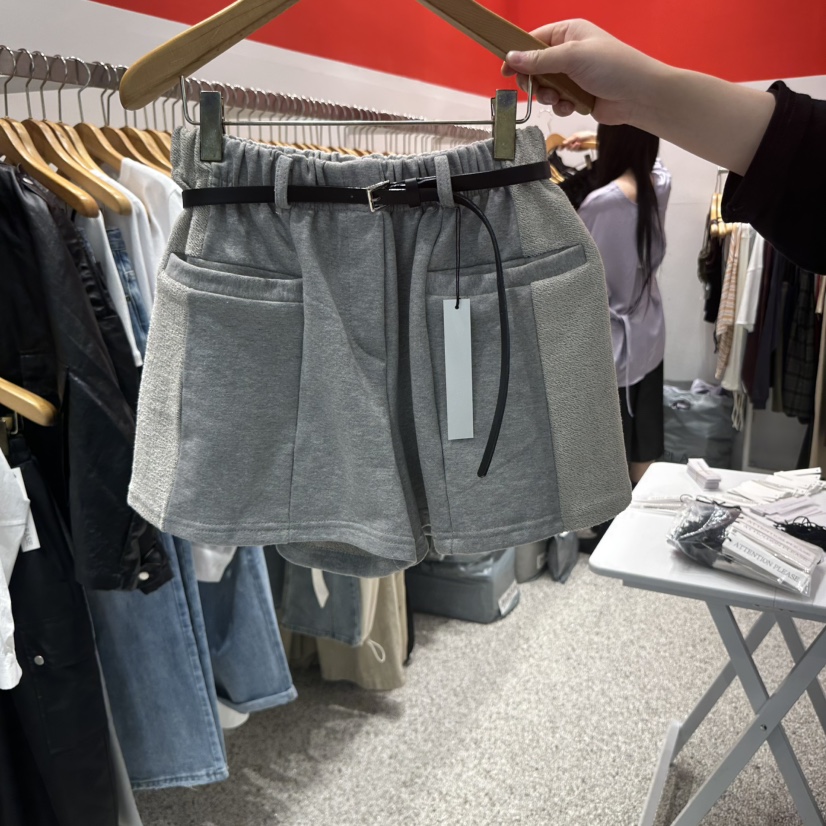 ATPZ韓國直郵㊣東大門實拍女裝新品推薦職業25春夏短褲不含腰帶ATTENTION PLEAES短褲圖色2