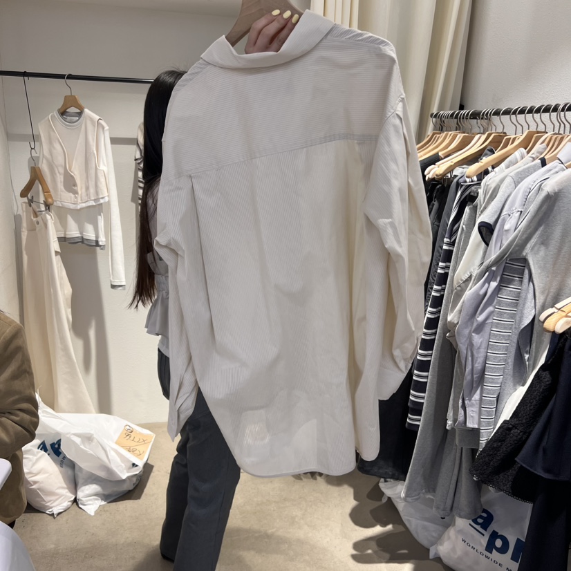 IR BIEN韓國直郵㊣東大門實拍女裝新品時尚25春夏襯衫蕾絲衫ir bien-A襯衫/蕾絲衫