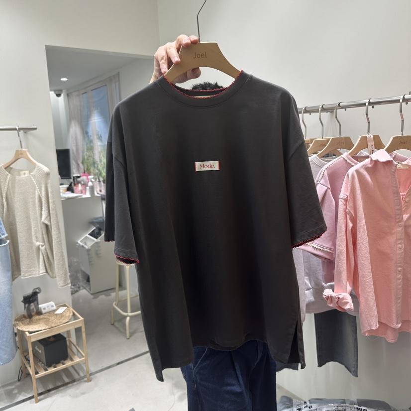 JOEL韓國直郵㊣東大門實拍女裝新品推薦人氣25春夏休閑時尚T恤JOELT恤圖色2