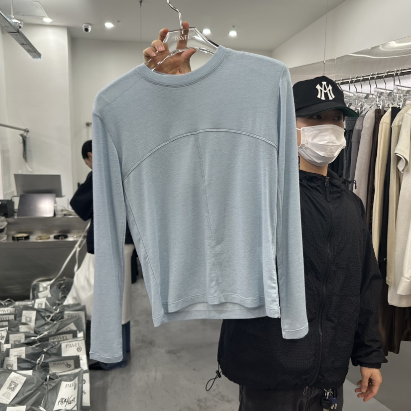 PAVEL韓國直郵㊣女裝新品25春夏職業人氣休閑時尚推薦長袖T恤PAVEL長袖T恤