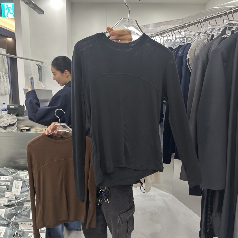PAVEL韓國直郵㊣女裝新品25春夏職業人氣休閑時尚推薦長袖T恤PAVEL長袖T恤圖色4