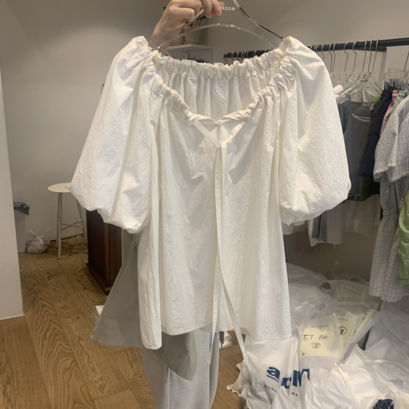 RIVEROOM韓國直郵㊣東大門實拍女裝新品25春夏職業襯衫蕾絲衫RIVEROOM襯衫/蕾絲衫