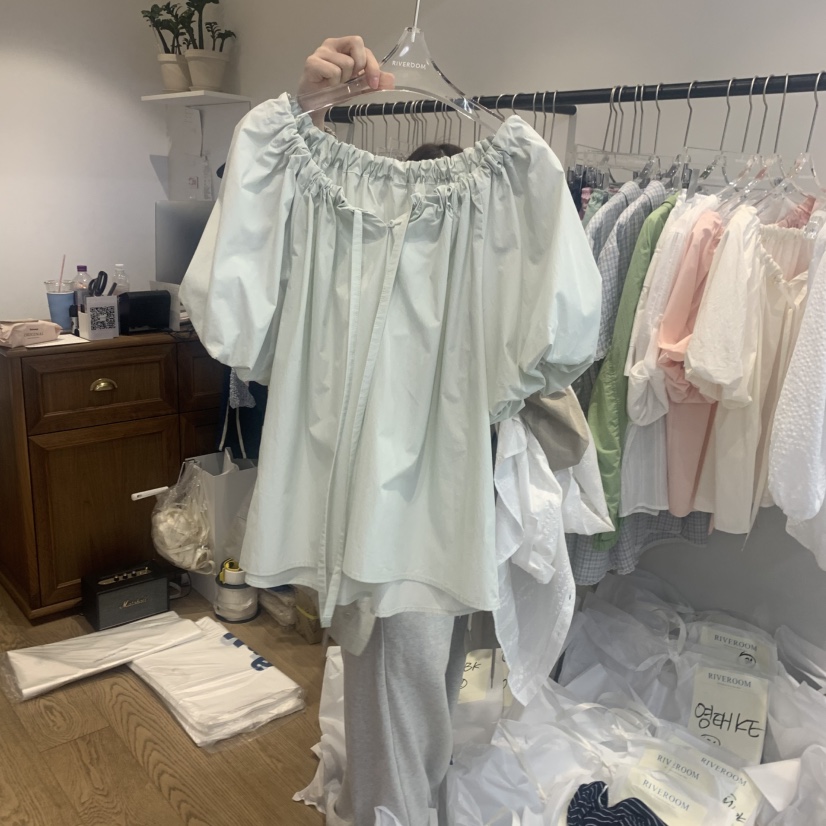 RIVEROOM韓國直郵㊣東大門實拍女裝新品25春夏職業襯衫蕾絲衫RIVEROOM襯衫/蕾絲衫圖色2