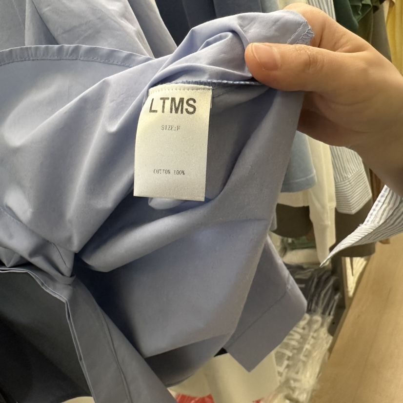 LTMS直郵韓國代購㊣女裝新款25春夏時尚休閑襯衫蕾絲衫蝴蝶結LTMS襯衫/蕾絲衫