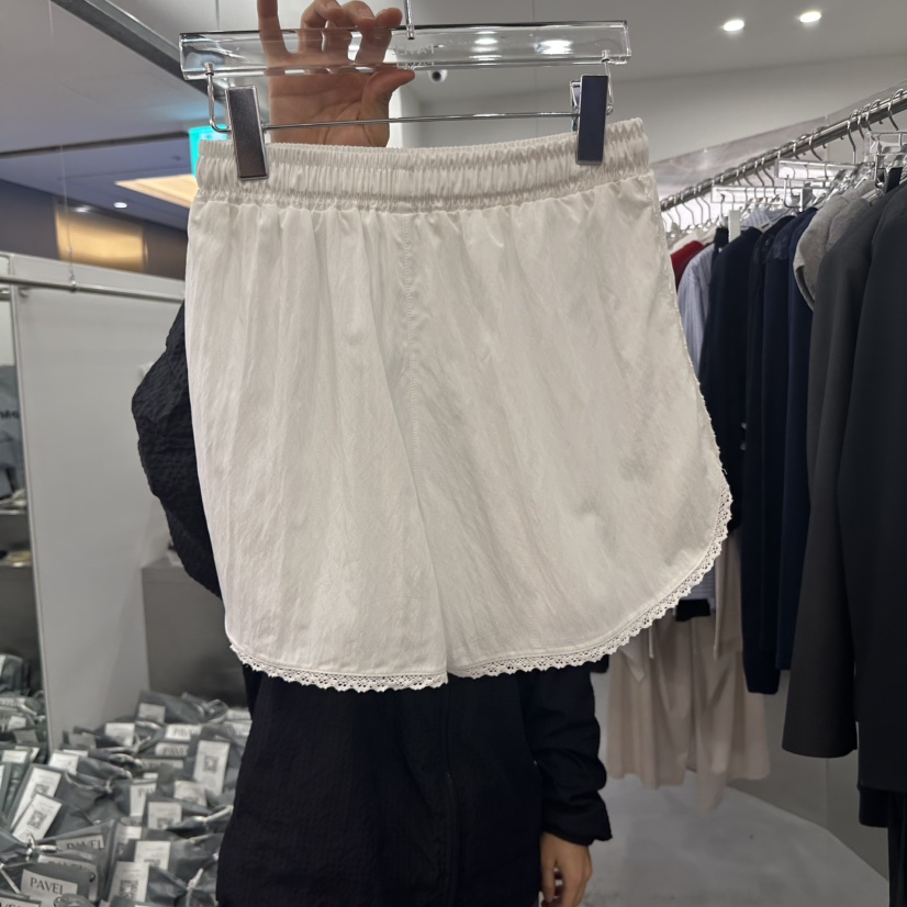 PAVEL韓國直郵㊣東大門實拍女裝新款25春夏人氣時尚短褲蕾絲PAVEL短褲