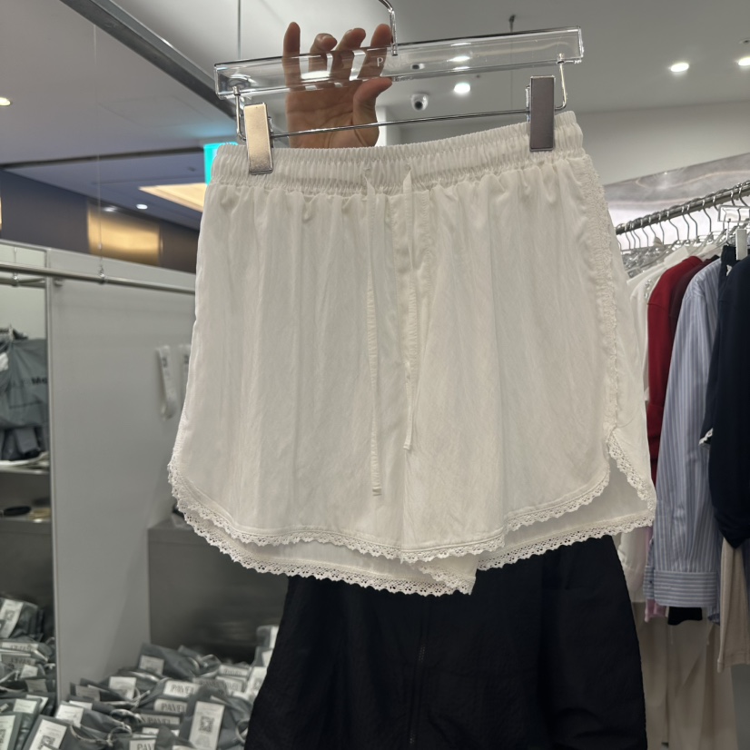PAVEL韓國直郵㊣東大門實拍女裝新款25春夏人氣時尚短褲蕾絲PAVEL短褲圖色3