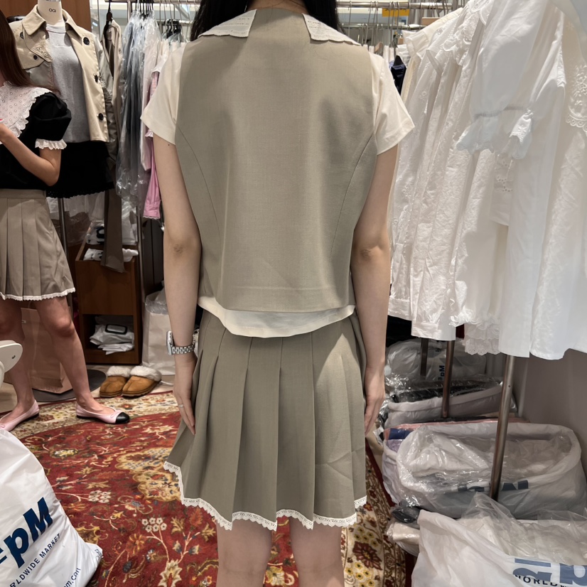 OGI韓國直郵㊣東大門實拍女裝新款休閑時尚25春夏半身裙中短裙FLat OGI半身裙/中短裙