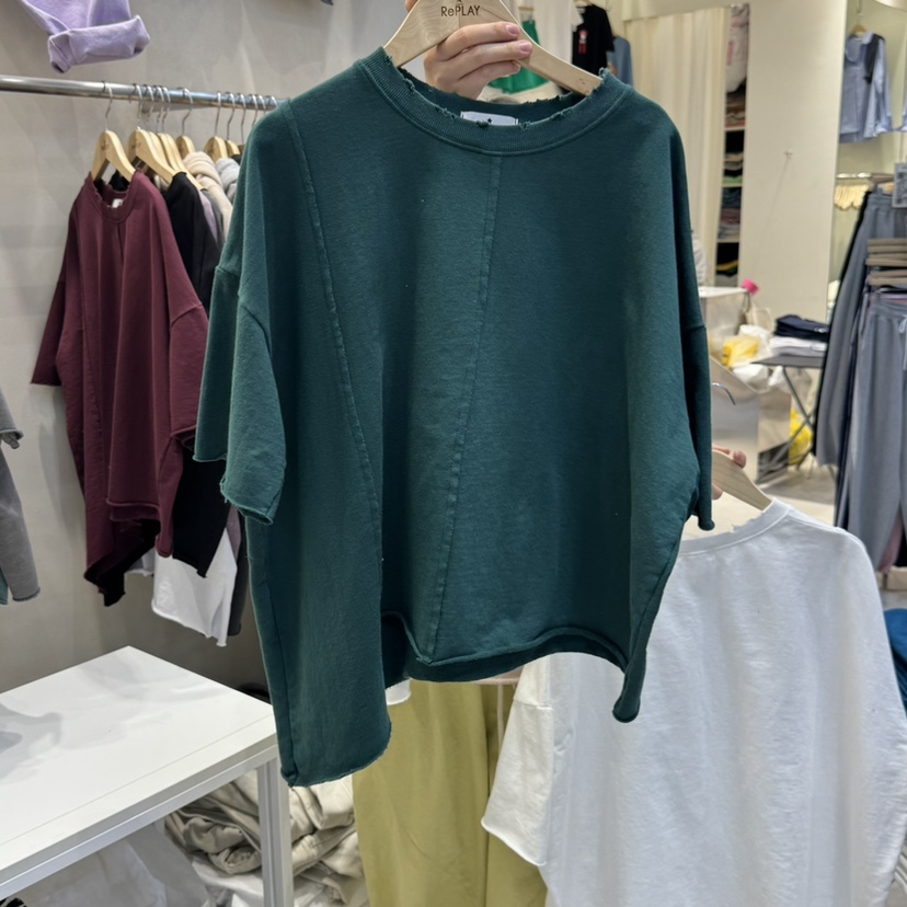 REPLAY韓國直郵㊣東大門實拍女裝新品25春夏休閑推薦職業T恤REPLAYT恤圖色2