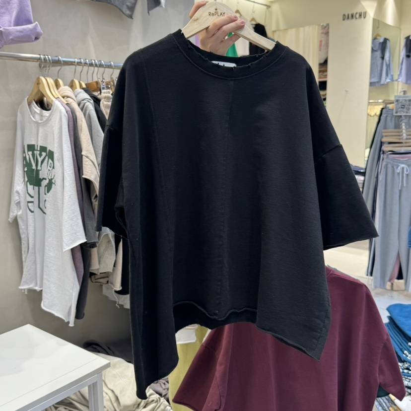 REPLAY韓國直郵㊣東大門實拍女裝新品25春夏休閑推薦職業T恤REPLAYT恤圖色4
