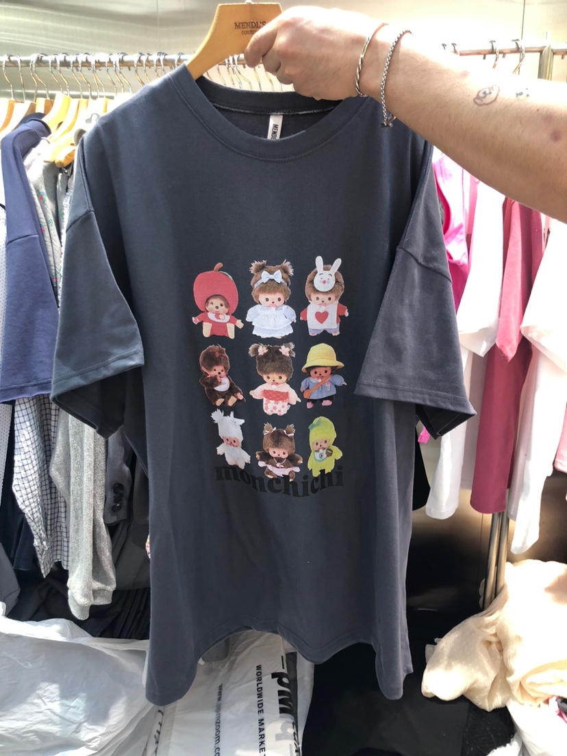 MENDL S韓國直郵㊣女裝新品25春夏時尚職業推薦熱賣休閑T恤MENDL ST恤圖色3