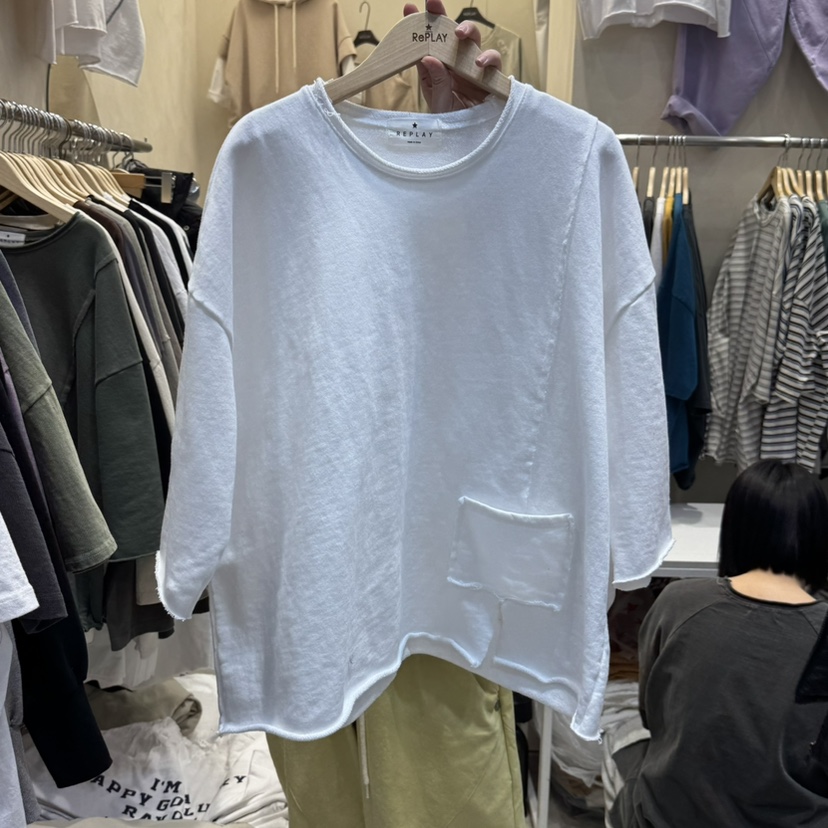 REPLAY韓國㊣直郵東大門代購女裝新品推薦25春夏時尚熱賣T恤REPLAYT恤圖色1