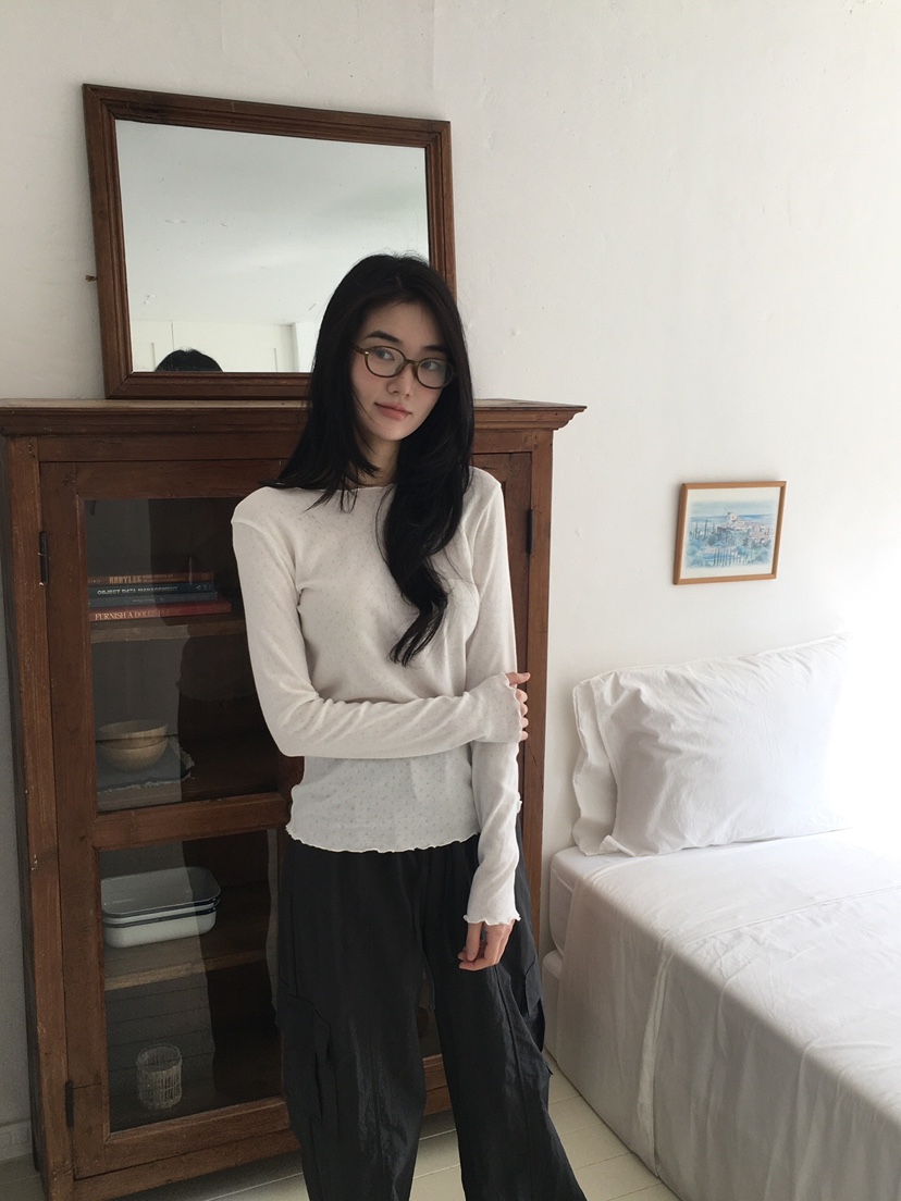 ORDINARYA直郵韓國代購㊣女裝新品熱賣休閑人氣時尚長袖T恤ROESMMOSS長袖T恤