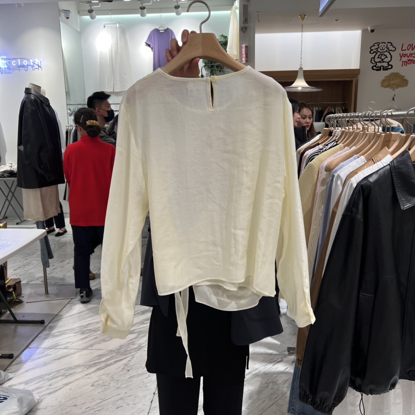 ADELINE直郵韓國代購㊣女裝新款職業推薦時尚休閑襯衫蕾絲衫ADELINE襯衫/蕾絲衫