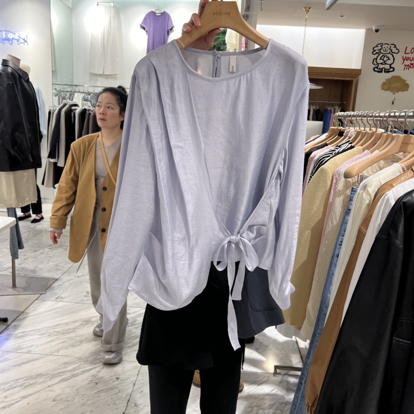 ADELINE直郵韓國代購㊣女裝新款職業推薦時尚休閑襯衫蕾絲衫ADELINE襯衫/蕾絲衫圖色3