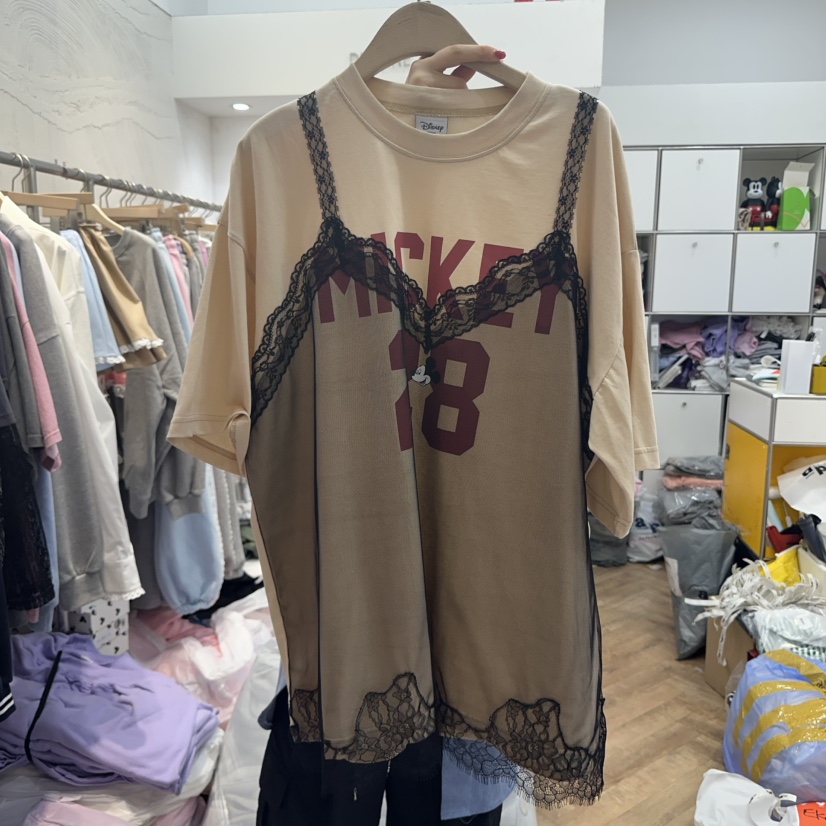 DE LINE韓國直郵㊣女裝新品休閑推薦25春夏時尚職業熱賣T恤DE LINET恤