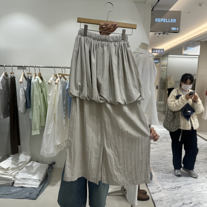 REPELLER韓國直郵㊣東大門實拍女裝新款休閑25春夏人氣長裙REPELLER長裙