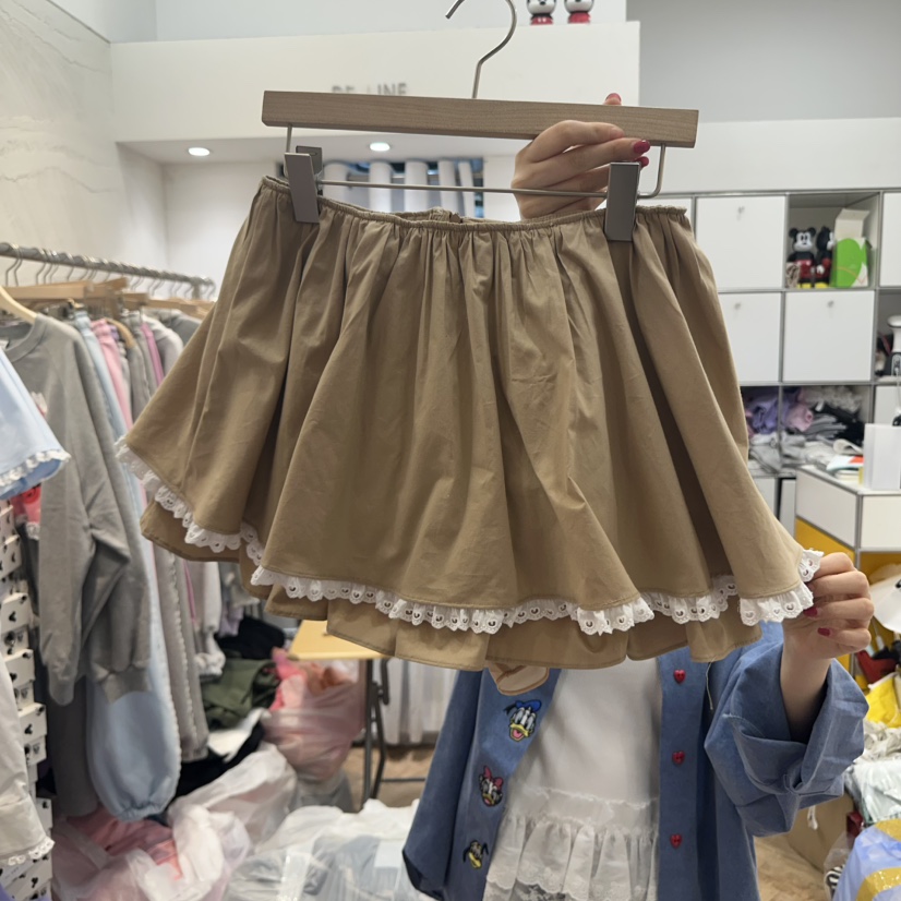 DE LINE韓國直郵㊣女裝新款推薦休閑時尚人氣25春夏短裙雙層DE LINE短裙圖色2