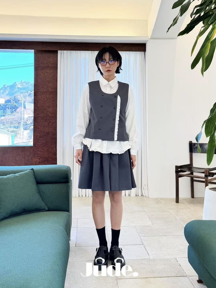 HEYJUDE韓國直郵㊣東大門實拍女裝新品推薦25春夏時尚休閑馬甲HEYJUDE馬甲圖色2