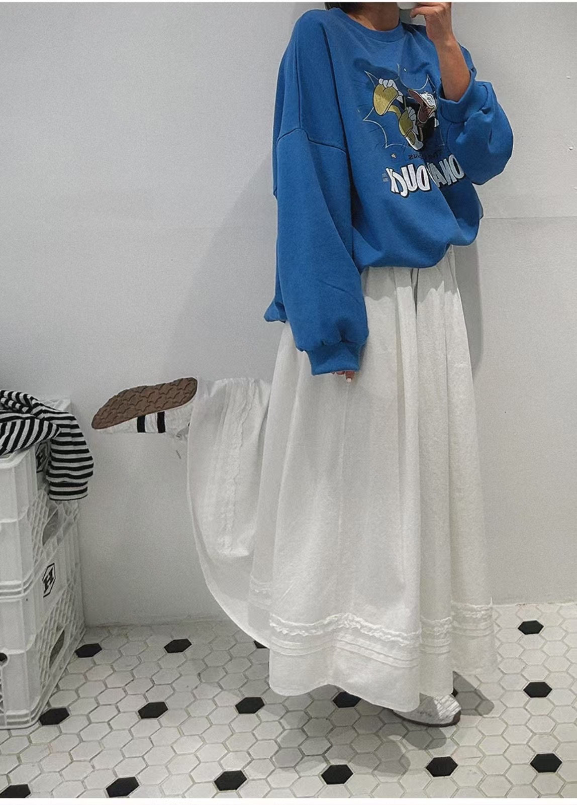 WHERELL韓國直郵㊣東大門實拍女裝新品人氣推薦25春夏熱賣長裙GROW-WHERELL長裙