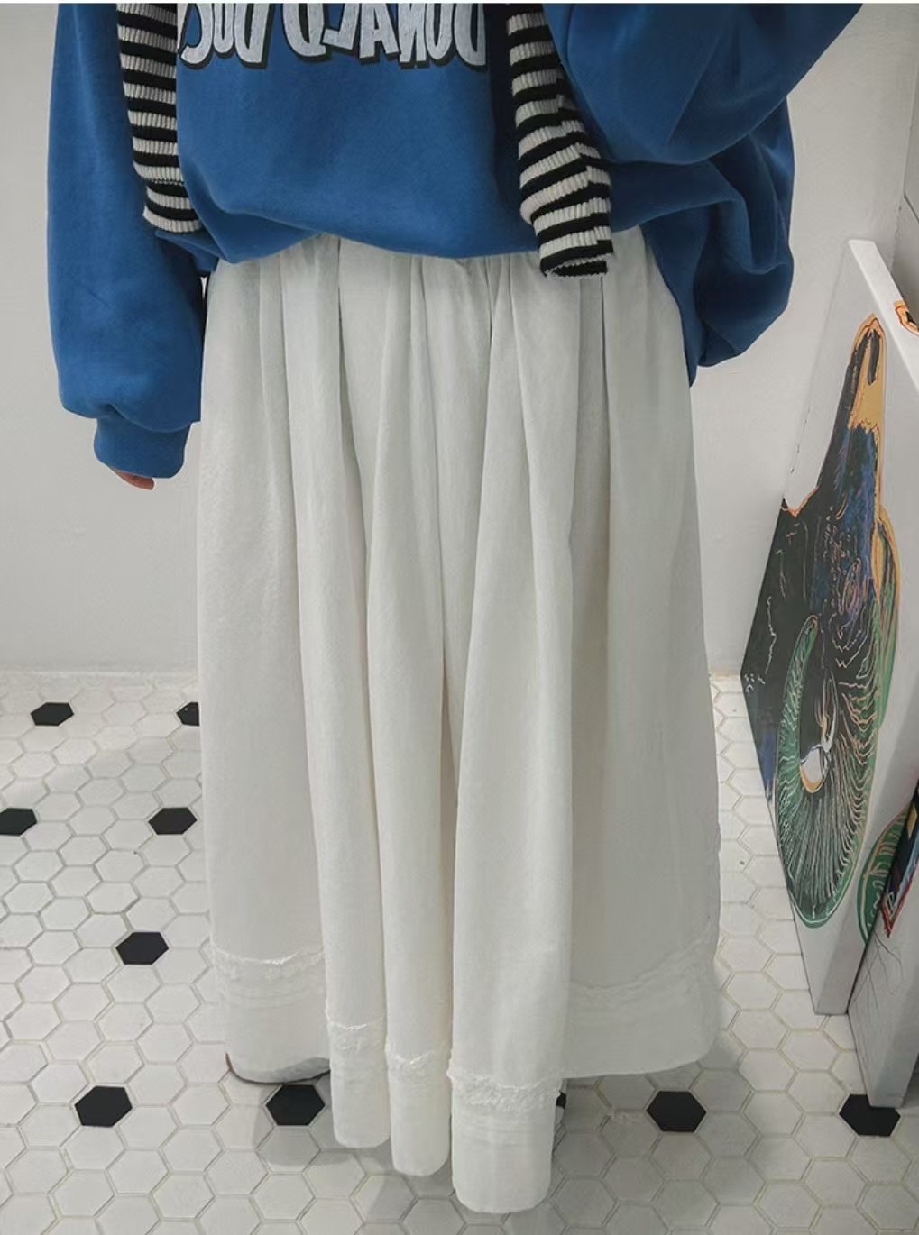 WHERELL韓國直郵㊣東大門實拍女裝新品人氣推薦25春夏熱賣長裙GROW-WHERELL長裙