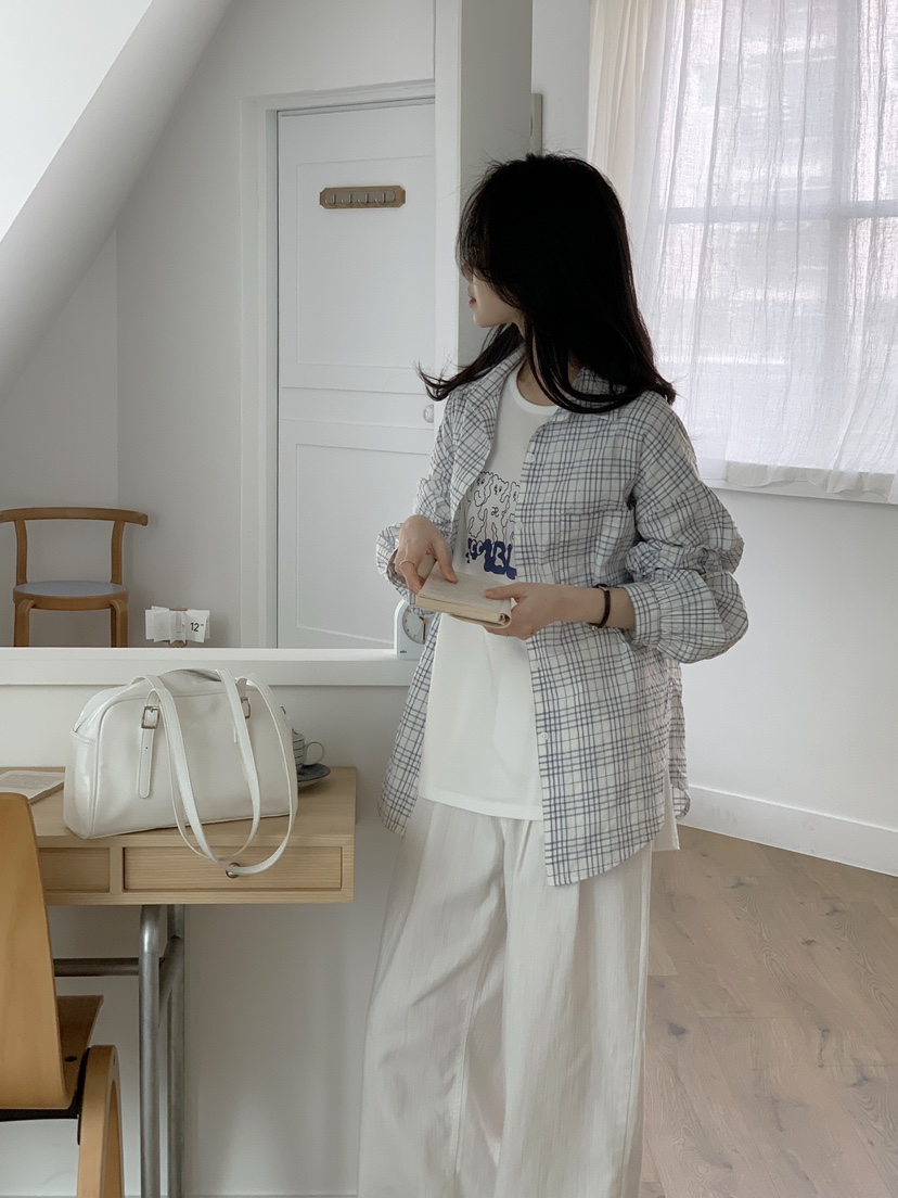 BOUND.A韓國㊣直郵東大門代購女裝新品25春夏休閑襯衫蕾絲衫BOUND.A襯衫/蕾絲衫