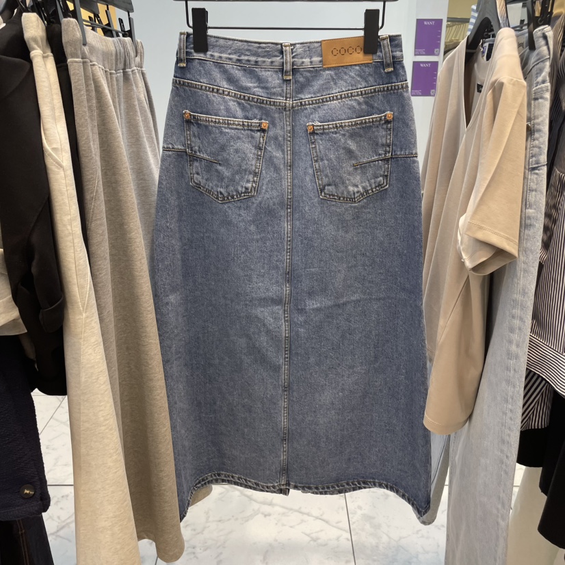 J COCO直郵韓國代購㊣女裝新品人氣休閑職業25春夏半身裙中短裙J COCO半身裙/中短裙