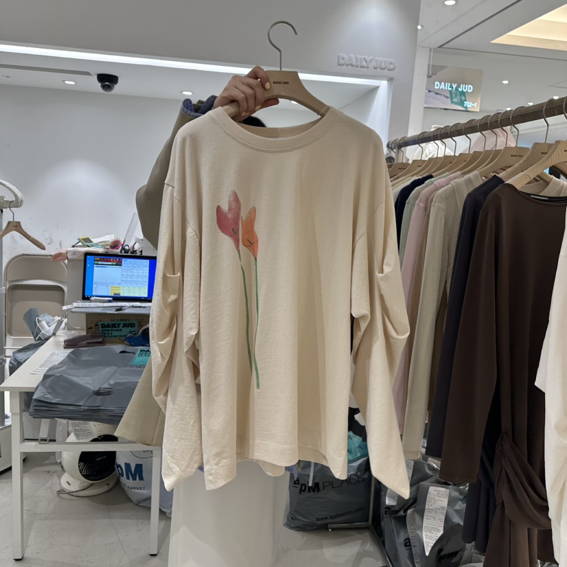 DAILYJUD韓國直郵㊣東大門實拍女裝新品人氣25春夏時尚長袖T恤DAILY JUD長袖T恤圖色2