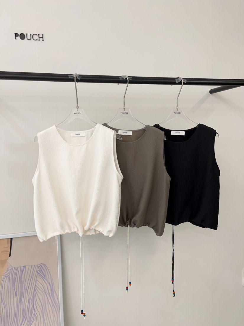 POUCH韓國㊣直郵東大門代購女裝新品熱賣時尚休閑人氣吊帶背心POUCH吊帶/背心