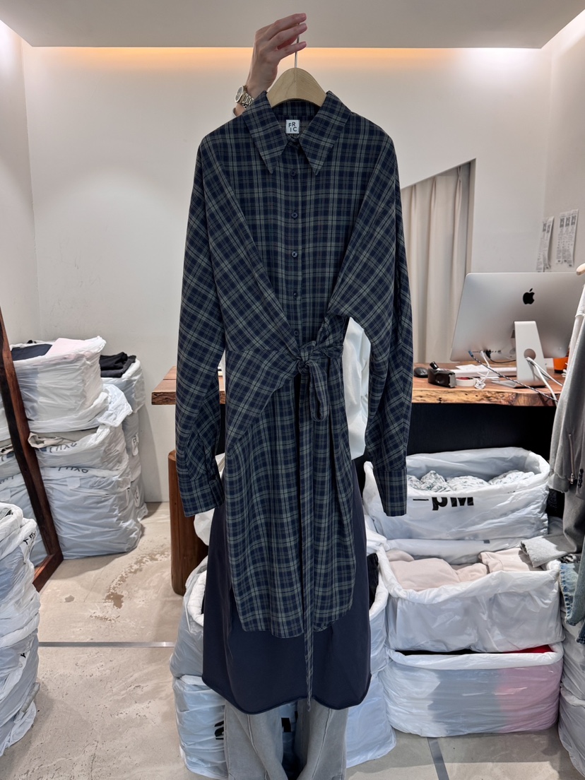 FRIC韓國直郵㊣女裝新品人氣時尚熱賣25春夏職業休閑連衣裙FRIC連衣裙圖色2