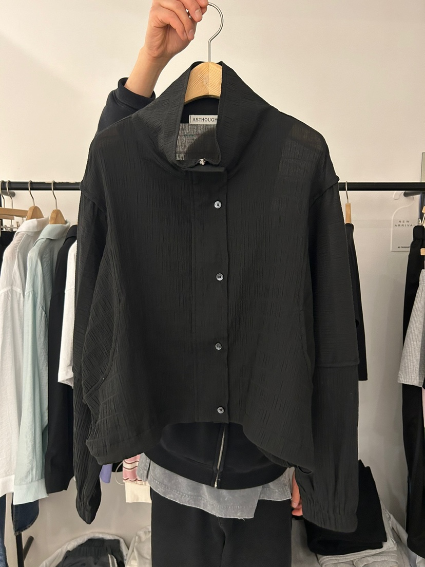 AS THOUGHT韓國直郵㊣女裝新品25春夏休閑推薦人氣夾克流蘇AS THOUGHT夾克圖色2