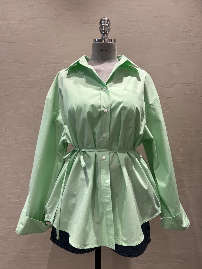 HI HIGH韓國直郵㊣東大門實拍女裝新品職業襯衫蕾絲衫含脖帶SEESTAR/hi high襯衫/蕾絲衫