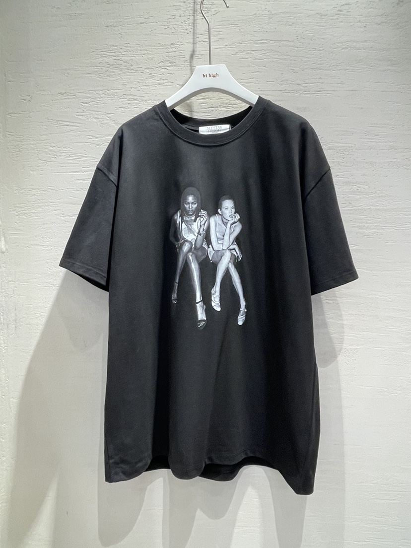 HI HIGH韓國直郵㊣東大門實拍女裝新品25春夏熱賣推薦T恤披肩SEESTAR/hi highT恤