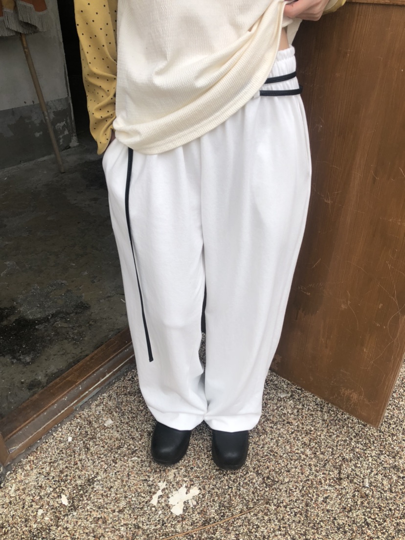 FLASH韓國直郵㊣東大門實拍女裝新款休閑職業休閑褲含腰繩腰帶FLASH休閑褲